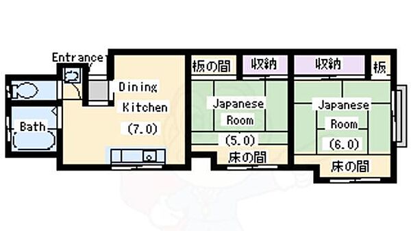 久保マンション ｜大阪府大阪市淀川区十三東１丁目(賃貸マンション2DK・3階・38.00㎡)の写真 その2