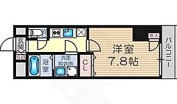 レジュールアッシュPREMIUMTWIN-1 2階1Kの間取り