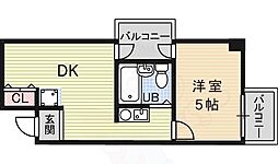 ラ・ペール1番館 1DKの間取図画像