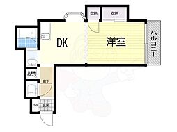 ネオハイツ新淀川 1DKの間取図画像