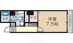 セレッソコートリバーサイドOSAKA 1Kの間取図画像