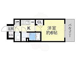 プレサンス塚本駅前 1Kの間取図画像