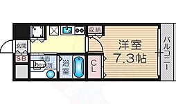セレッソコートリバーサイドOSAKA 1Kの間取図画像
