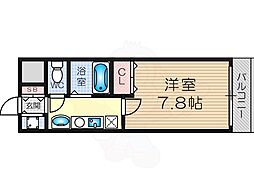 シャインビュー新大阪 1Kの間取図画像