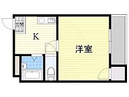 マンションCEDAR 1Kの間取図画像