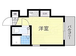 シャルム十三 ワンルームの間取図画像