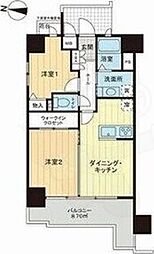 ライオンズマンション新大阪第6 2DKの間取図画像