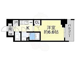 プレサンス塚本グランゲート 1Kの間取図画像