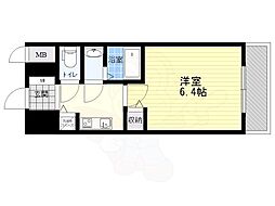グランカリテ新大阪WEST 1Kの間取図画像