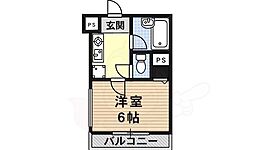 木川東エクセルハイツ 1Kの間取図画像