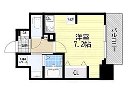 大阪市淀川区塚本2丁目マンション ワンルームの間取図画像