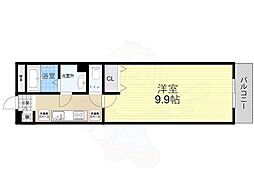 WindHill塚本 1Kの間取図画像