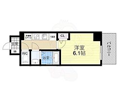 Mv.imp新大阪 1Kの間取図画像