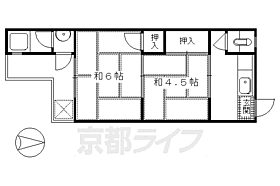 京都府京都市伏見区桃山水野左近東町（賃貸アパート2K・2階・29.00㎡） その2