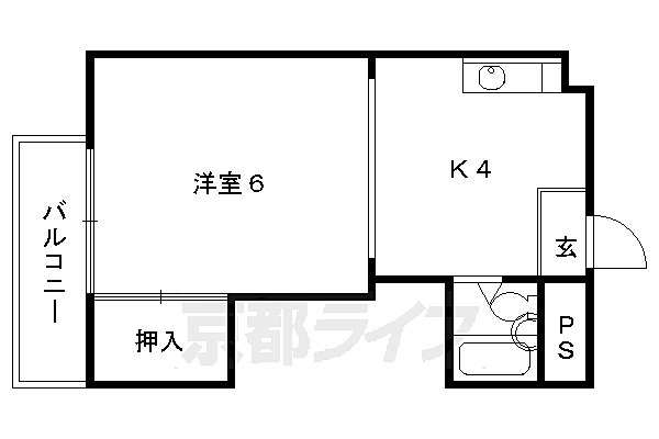 京都府京都市伏見区竹田西桶ノ井町(賃貸マンション1K・3階・20.45㎡)の写真 その2