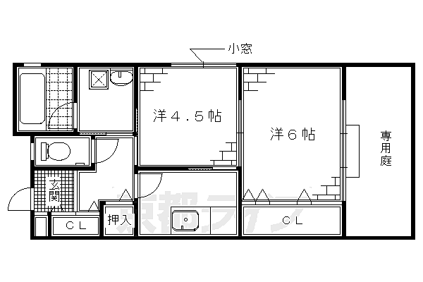 京都府京都市伏見区深草寺内町(賃貸アパート2K・1階・38.66㎡)の写真 その2