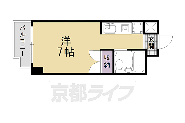 リバティーハウス京都 604｜京都府京都市南区吉祥院清水町(賃貸マンション1K・6階・20.40㎡)の写真 その2