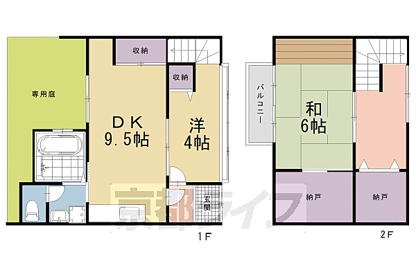 木賊山町貸家 A-南｜京都府京都市下京区仏光寺通油小路東入木賊山町(賃貸テラスハウス2SLDK・--・66.18㎡)の写真 その2