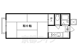 京阪本線 丹波橋駅 徒歩21分の賃貸アパート 2階1Kの間取り