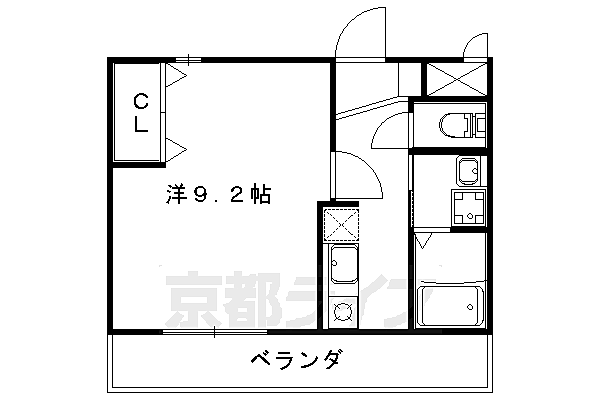 京都府京都市山科区四ノ宮大将軍町(賃貸アパート1K・2階・28.98㎡)の写真 その2