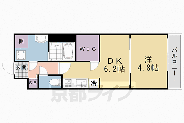 ファステート京都壬生フィエロ 204｜京都府京都市中京区壬生天池町(賃貸マンション1DK・2階・28.98㎡)の写真 その2