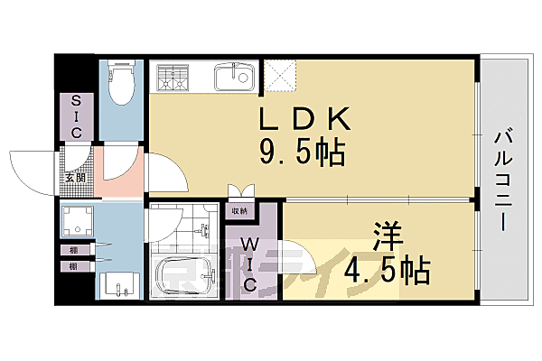 プレサンスロジェ京都西大路 718｜京都府京都市南区吉祥院三ノ宮町(賃貸マンション1LDK・7階・35.79㎡)の写真 その2