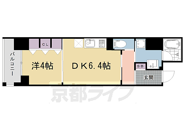 ベラジオ京都梅小路 704｜京都府京都市下京区西七条南東野町(賃貸マンション1DK・7階・30.03㎡)の写真 その2