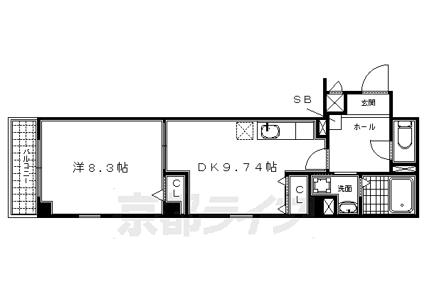 Ｌａ・ＫＩＹＡＭＩＹＡＳＳＯ 106｜京都府京都市下京区七条通間之町東入ル材木町(賃貸マンション1LDK・1階・42.72㎡)の写真 その2