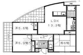 メゾン七条新町 205 ｜ 京都府京都市下京区平野町（賃貸マンション3LDK・2階・66.32㎡） その2