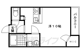 京都府京都市右京区嵯峨罧原町（賃貸アパート1R・2階・31.05㎡） その2