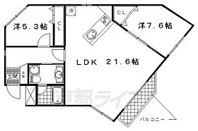 京都府京都市山科区大宅御所田町（賃貸マンション2LDK・3階・71.54㎡） その2