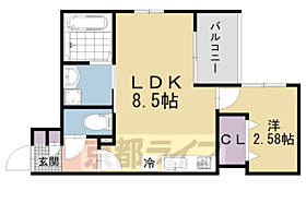 京都府京都市山科区大宅鳥井脇町（賃貸アパート1LDK・2階・26.64㎡） その2