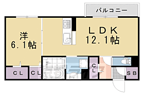 京都府京都市伏見区深草大亀谷東寺町（賃貸アパート1LDK・1階・45.98㎡） その2