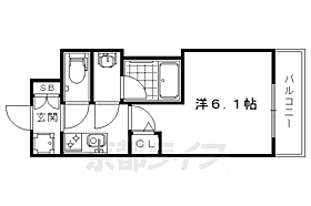 京都府京都市右京区西院月双町（賃貸マンション1K・2階・20.22㎡） その2