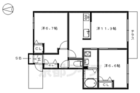 京都府向日市鶏冠井町稲葉（賃貸アパート2LDK・1階・57.08㎡） その2