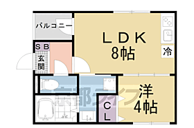 京都府京都市山科区椥辻中在家町（賃貸アパート1LDK・1階・30.44㎡） その2