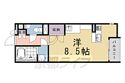 阪急京都本線 西山天王山駅 徒歩10分の賃貸アパート 2階ワンルームの間取り