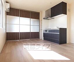 京阪宇治線 六地蔵駅 徒歩4分の賃貸アパート 2階1LDKのリビング/ダイニング