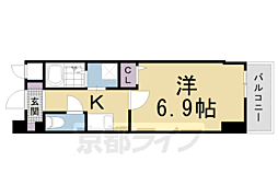 ＥｓＴＲＵＴＨ　ＫＹＯＴＯ 3階1Kの間取り