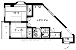 ＯＲＹＺＡ東寺 3階2LDKの間取り
