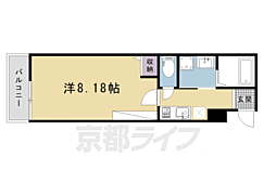 京福電気鉄道北野線 龍安寺駅 徒歩3分の賃貸マンション 2階1Kの間取り