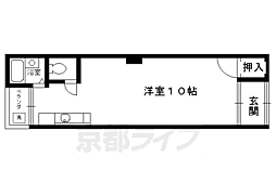 阪急京都本線 東向日駅 徒歩2分の賃貸マンション 2階1Kの間取り
