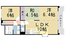 阪急京都本線 長岡天神駅 徒歩5分の賃貸マンション 3階3LDKの間取り