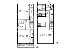 ＣＯＲＴ　ＵＥＳＨＯ　姉小路 1階2LDKの間取り