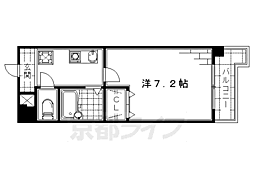 JR奈良線 桃山駅 徒歩1分の賃貸マンション 3階1Kの間取り