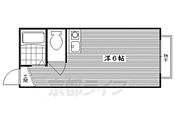 第一マンション 5階ワンルームの間取り