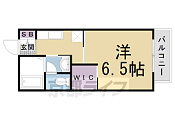 阪急京都本線 西京極駅 徒歩5分の賃貸アパート 2階1Kの間取り