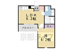 JR山陰本線 二条駅 徒歩7分の賃貸マンション 1階1LDKの間取り