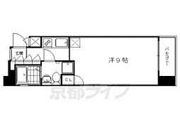 ベラジオ四条烏丸 11階1Kの間取り