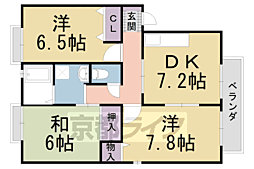 阪急京都本線 西山天王山駅 徒歩9分の賃貸アパート 2階3DKの間取り